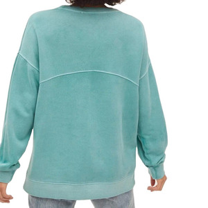 Sudaderas Lisas para Mujer, Estilo Nuevo, Cuello en V, Tallas Grandes, Corte Holgado, Cuello Redondo, Bordado Personalizado en la Parte Delantera, Felpa de Algodón Tejida, Ropa Urbana - Product Image 2