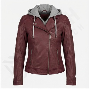 Tendance personnalisé femmes dernière conception chaud veste en cuir véritable à manches longues femmes veste en cuir 2025 personnalisé cuir dames - Product Image 2