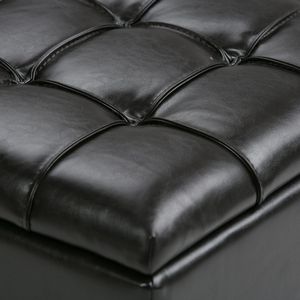 Dover 3-Piece Brown Tanners <b>Storage</b> Ottoman Set Elegant <b>Stools</b> & Ottomans - Product Image 6