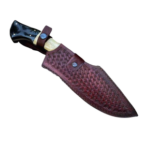 Nouveau design 2026, couteau Bowie personnalisé fait main en acier D2 avec manche en os de chameau et cor de taureau, étui en cuir premium parfait. - Product Image 5