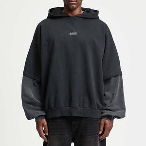 Sudadera con Capucha Extra Grande para Hombre, Bordada a Medida, 100% Algodón Pesado, Estilo Urbano, con Diseño Vintage y Función Anti-Encogimiento - Product Image 1
