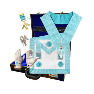 Tissu brodé élégant avec ceinture décorative et finition raffinée pour les cérémonies spéciales, régalia maçonnique - Product Image 4