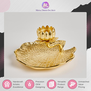 ที่วางเทียนรูปดอกไม้ ดีไซน์สะดุดตา พร้อมจานตกแต่ง ราคาประหยัดที่สุด - Product Image 3