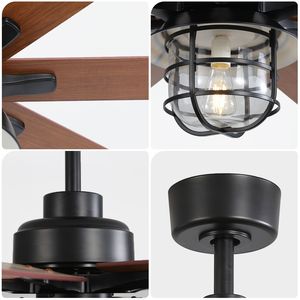 Ventilatore da soffitto moderno da 66 pollici con 8 pale e motore DC a 6 velocità, luce e telecomando reversibile, simile a W882P212626 - Product Image 5
