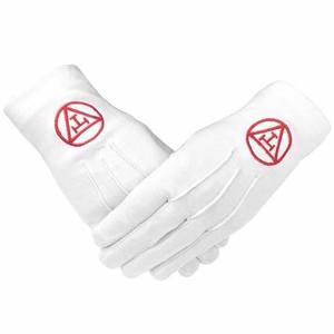 Gants maçonniques en coton sur mesure, conception OEM, marque privée, bonne qualité, gants d'uniforme de cérémonie - Product Image 2