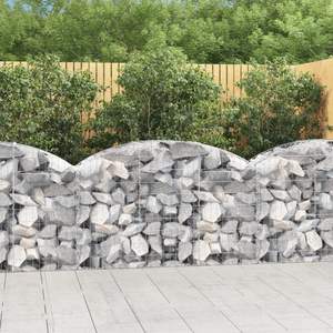 Arched Gabion Basket 59.1"x19.7"x31.5"/39.4\" Galvanized Iron <b>Sound</b> <b>Barrier</b> - Product Image 1