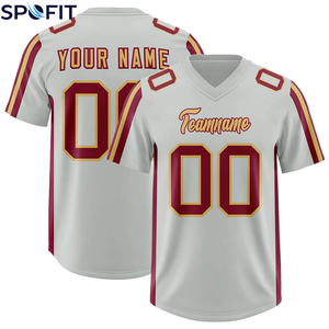 Custom American Football Jersey 100% Polyester Sublimation Uniform OEM Custom Name Number Logo Men Youth Team Jersey <b>Low</b> MOQ - Product Image 6
