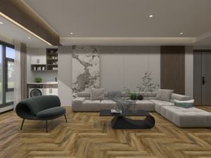 พื้น SPC กันน้ำ ระบบคลิปล็อค แกนแข็ง ทนไฟ ทนการสึกหรอ เหมาะสำหรับห้องครัว ห้องน้ำ อพาร์ทเมนต์ สำนักงาน และพื้นที่ค้าปลีก - Product Image 6