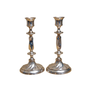 Vintage Silver Metal Twist <b>Candlestick</b> Holders Elegant Twisted Stem Candle Stands For Wedding Home Decor Solid <b>Brass</b> Base - Product Image 5