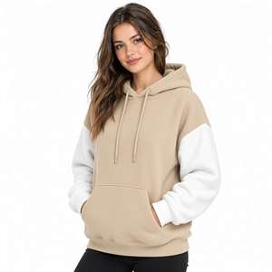 Men's Unisex 100% Cotton Fleece Pullover Hoodie Beige <b>White</b> Hooded <b>Sweatshirt</b> Front Pocket Drawstring Casual Breathable - Product Image 5