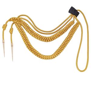 Vente en gros d'uniformes à pointe métallique or argent blanc Cordon d'épaule personnalisé Cordons d'habillement de haute qualité Accessoires Aiguillette - Product Image 1