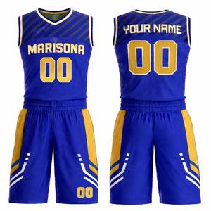 Ensemble d'uniformes de basketball sur mesure OEM grande taille en tissu mesh respirant, anti-transpiration, antibactérien, léger, avec short en jersey - Product Image 2