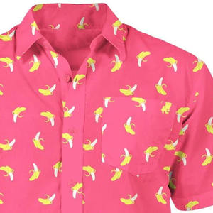 Chemise Hawaïenne Homme Personnalisée 2026 à Manches Courtes Imprimé Banane Décontractée Boutonnée Anti-Plis Vente en Gros - Product Image 6