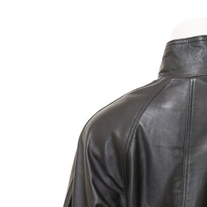 Custom Outerwear <b>Jacket</b> <b>Women</b> Genuine <b>Leather</b> <b>Long</b> Coat Stand Collar Full Sleeve Button Closure Elegant Winter Style - Product Image 5