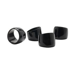 Offre Spéciale Noël : Anneaux de Serviette en Corne Naturelle Noire Moderne – Supports Décoratifs pour Serviettes à Prix Abordable - Product Image 2