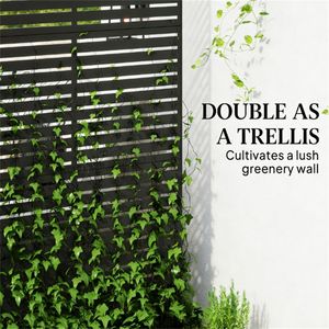 Schermo Decorativo Nero per Privacy Esterna, Recinzione e Supporto per Piante, Rete da Giardino - Product Image 2