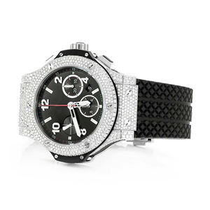 Montre à quartz en acier inoxydable de luxe, style hip-hop, avec cadran en verre et bracelet en moissanite 20 mm - Product Image 2