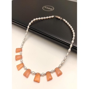 Collar de Perlas de Latón Plateado de Primera Calidad, Pulsera de Perlas Moderna para Bodas, para Chicas - Product Image 1