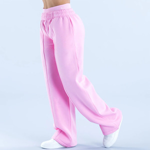 Premium Light Rose Pink Women's Revive Regular Fit Straight Joggers Fleece 100% Cotton Winter Drawstring Closure Sweatpants - Product Image 2