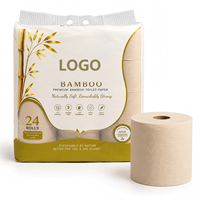 Papier toilette écologique en pulpe de bambou, personnalisé OEM, jetable, en rouleau, fabriqué en Chine