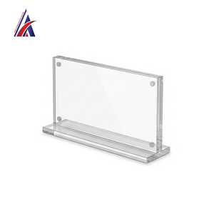 Good Manufacturer Clear <b>Acrylic</b> Magnetic T Stand 100x50x50mm <b>Block</b> Sign <b>Block</b> Price Tag Ticket Holder Display OEM Best Supplier - Product Image 5