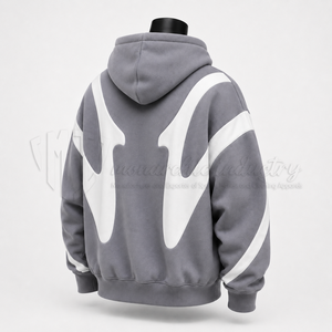 Sweat-shirt à capuche personnalisé surdimensionné, streetwear, décontracté, unisexe, 100% coton, brodé, hiver - Product Image 4