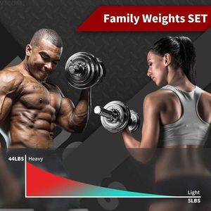 Set di manubri regolabili da 30kg, 36kg, 5kg per palestra domestica, bilanciere in ghisa con custodia per allenamento in ufficio e camera da letto, per uomo e donna - Product Image 2