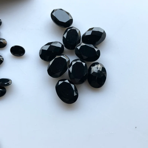 AAA Quality Natural Black Onyx Oval Cut 6x4MM Faceted Loose Gemstone Beads for Jewelry Making Supplies - Product Image 4