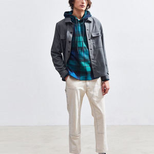 Sweat à capuche polaire à carreaux Boggner personnalisé pour homme – Chaud, thermique, coupe-vent, idéal pour le ski et le snowboard en extérieur - Product Image 4