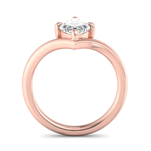 Classic Pointed V Design Marquise Moissanite Diamond Dainty Everyday Wear Loving <b>Couple</b> Genuine Sterling Silver Promise <b>Ring</b> - Product Image 2