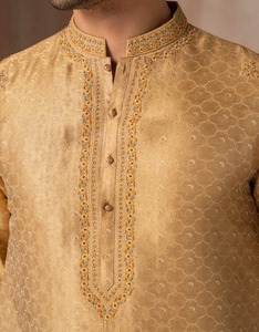 Salwar Kameez para Hombre, Color Verde Azulado, Algodón Transpirable, Estilo Modesto, Manga Larga, Uso Diario Informal, Atuendo Étnico, Estilo India Pakistán, Diseño Moderno - Product Image 4