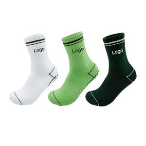 Calcetines de Yoga Antideslizantes Personalizados para Mujeres y Niñas, Colores Personalizados, Logotipo, Rayas Jacquard, Calcetines Gruesos de Pilates, Suministro al por Mayor - Product Image 1