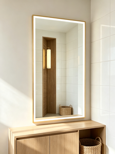 Daystar Trade Modern Rectangular LED Backlit <b>Wall</b>-Mounted Touch Switch <b>Bathroom</b> Vanity <b>Mirror</b> <b>for</b> Luxury Hotel Bar Mitzvah - Product Image 3