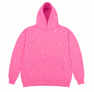 Sweat-shirt à capuche pour homme avec strass, style streetwear, en coton, décontracté, tendance - Product Image 4