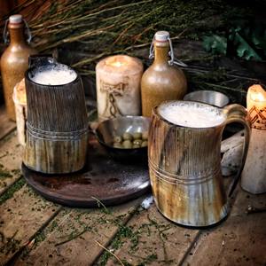 Viking Horn Mug Medieval Drinking Horn Handmade Horn Beer Mug Party and Restaurant <b>for</b> Drinking <b>for</b> Holidays or <b>Lovers</b> - Product Image 1