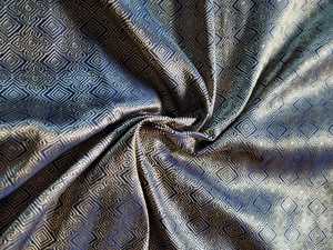 Tela de Poliéster Jacquard Azul con Patrón Tejido para Trajes, Corbatas, Uniformes y Prendas - Product Image 3