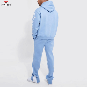 Survêtement d'hiver 100% Coton à capuche, uni, imprimé personnalisé, léger, style streetwear, design 2-en-1 réversible, haute qualité - Product Image 2