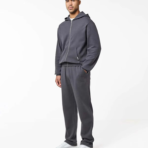 Conjunto de Sudadera con Capucha y Pantalones Deportivos para Hombre, Estilo Urbano, Lavado Ácido, Ligero, Informal, con Logotipo Personalizado - Product Image 2