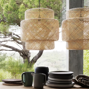 Lámpara Colgante de Mimbre de Bambú Estilo Boho, Lámpara de Techo Natural para Decoración de Comedor, Iluminación Ambiental, OEM ODM - Product Image 5