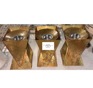 Trending Design Brass and Stainless Steel Gold Color Customized Shape Bakhoor and Incense Burner Bowl with Finest Quality - Product Image 1