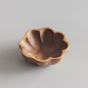 Bol de service rustique en teck poli, écologique – Plat unique pour salade de fruits et centre de table chaleureux pour dîner festif - Product Image 4