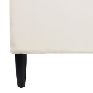 Set Letto Moderno Queen Aspen con Testiera Trapuntata Bianco Nuvola, Letti Imbottiti in Velluto Performance - Product Image 3