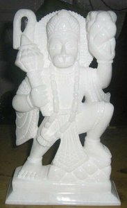 Estatua colorida de mármol Hanuman - Product Image 5