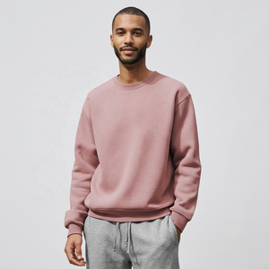 Sudadera de Cuello Redondo para Hombre, 100% Algodón, Felpa, Color Sólido, Corte Regular, Informal, para Otoño 2027 - Product Image 1