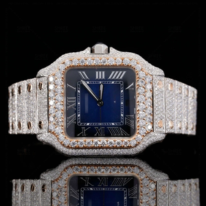 Reloj de Diamantes Moissanite con Claridad D-VVS, Estilo Hip Hop, con Movimiento Automático, de Acero Inoxidable y Cristal, de Lujo - Product Image 3
