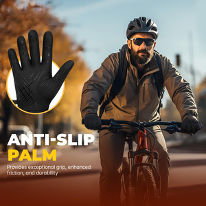 Guantes de invierno con forro polar cálido, impermeables, para correr, senderismo, a prueba de viento, protección contra el frío, para hombres y mujeres, ropa para exteriores - Product Image 4