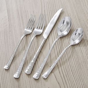 Juego completo de cubiertos de acero inoxidable que incluye tenedor, cuchara y cuchillo para el hogar, restaurante, hotel, cocina y mesa de comedor. - Product Image 1