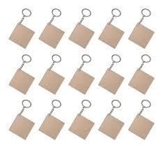 Porte-clés en bois MDF DIY pour loisirs créatifs, plaques de bois non finies pour peinture, gravure et projets DIY - Product Image 5