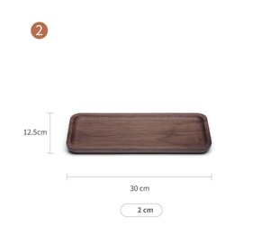 Hammont Wooden <b>Nested</b> Serving Trays 5 Piece Rectangular Tray Set with Cut-Out Handles Perfect for Crafts Kitchen & Dining Decor - Product Image 4
