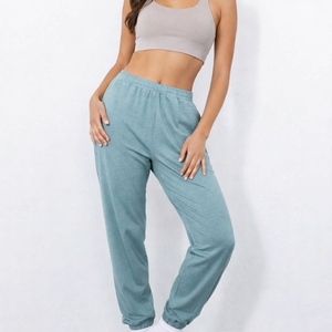 Women Premium Sweat Pant Cotton Fleece Relaxed Fit Casual Lounge Jogger <b>Trousers</b> Relaxed Fit <b>Elastic</b> <b>Waist</b> Breathable Fabric - Product Image 1